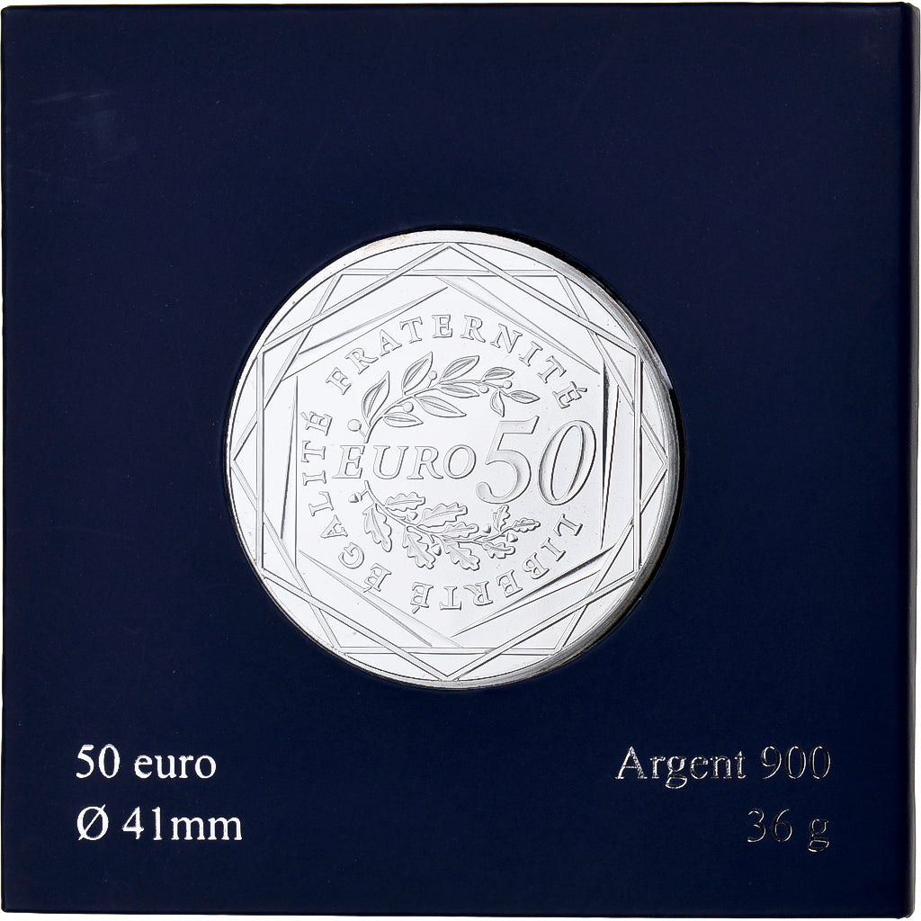 France, 50 Euro, Semeuse, 2010, MDP, Silver, MS(65-70)