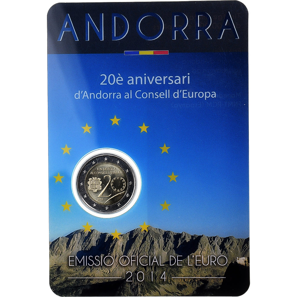 Andorra, 2 Euro, Council of Europe, BU, 2014, Madrid, Bimetálico, MS(65-70)