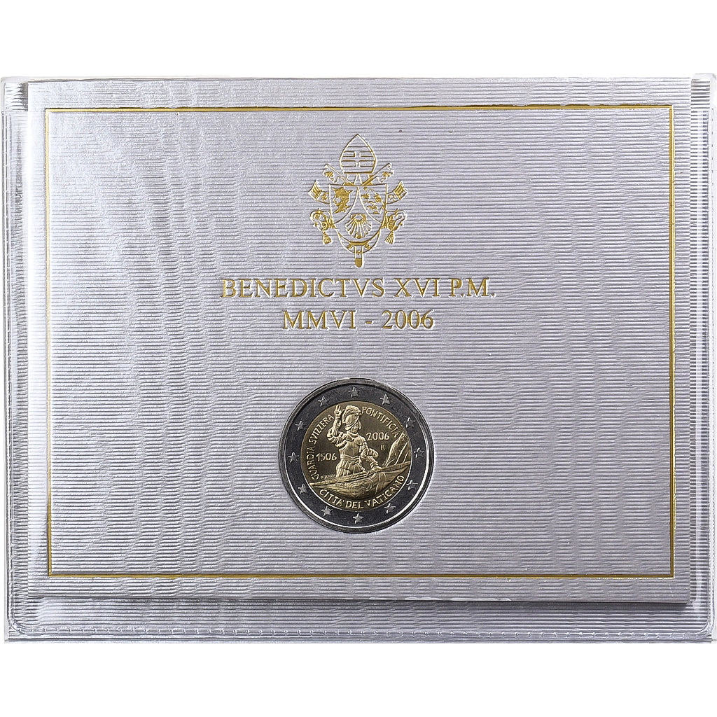 Vatican, Benedict XVI, 2 Euro, Swiss Guard, 2006, Rome, Bi-Metallic, MS(65-70)