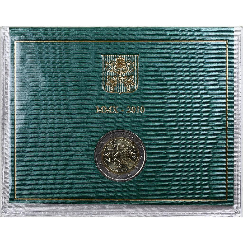Vaticaan, Benedict XVI, 2 Euro, Anno Sacerdotale, 2010, Rome, Bi-Metallic, FDC