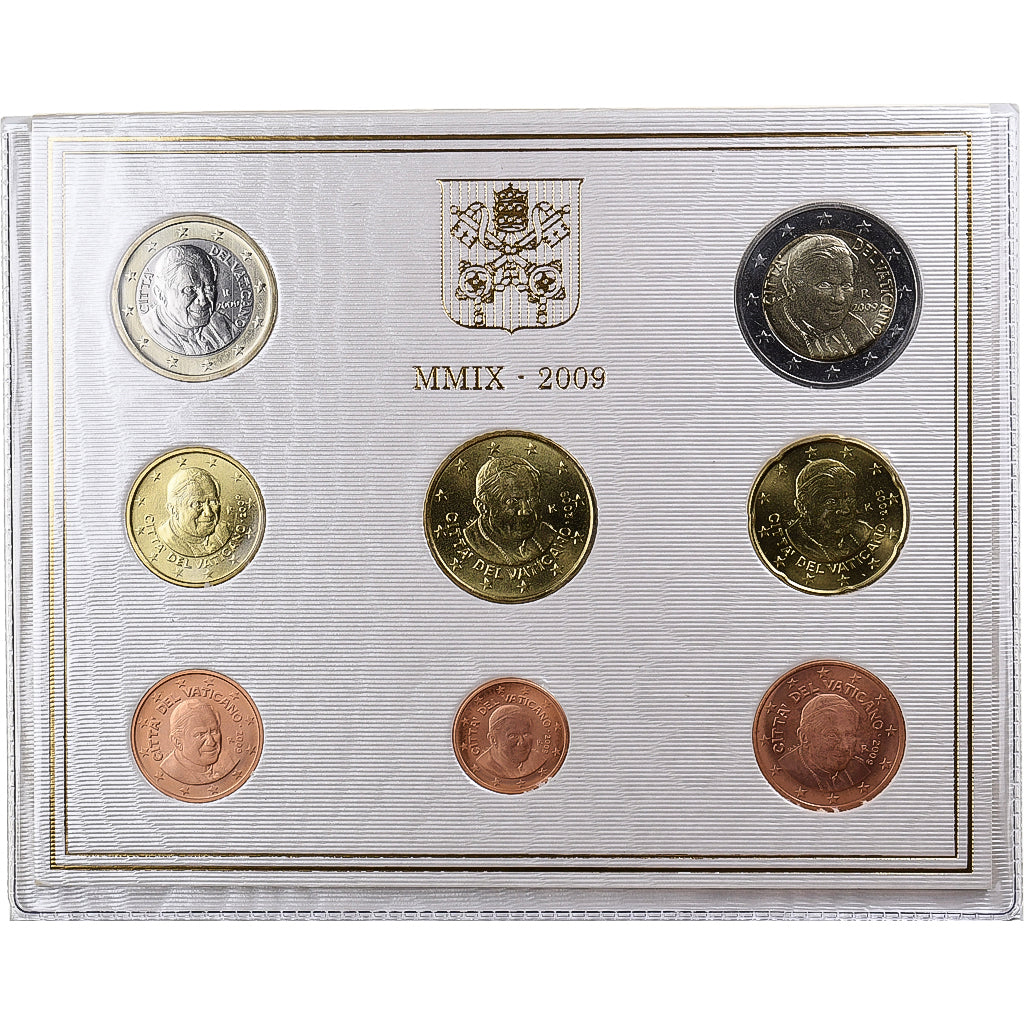 Vatikan, Benedict XVI, Set 1 ct. - 2 Euro, 2009, Rome, STGL