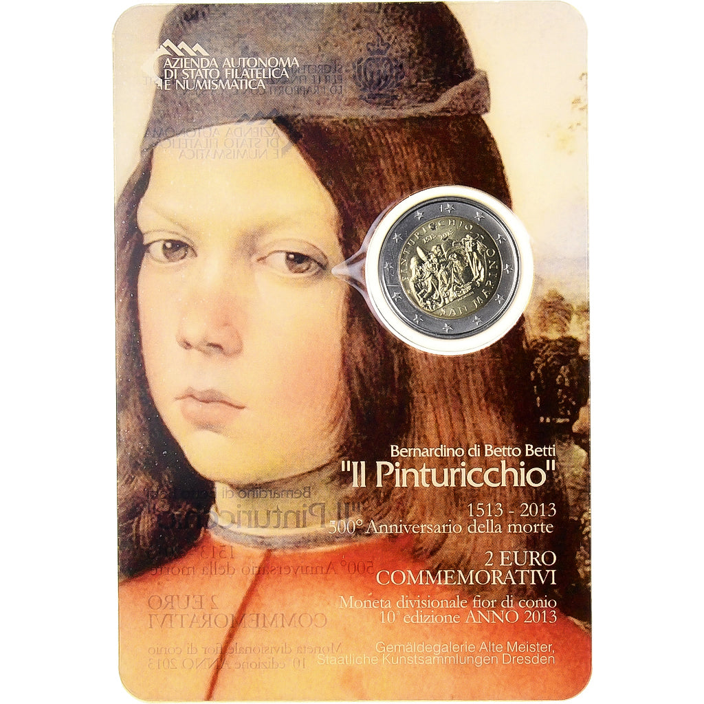 San Marino, 2 Euro, Il Pinturicchio, 2013, Rome, Bi-Metallic, MS(65-70)
