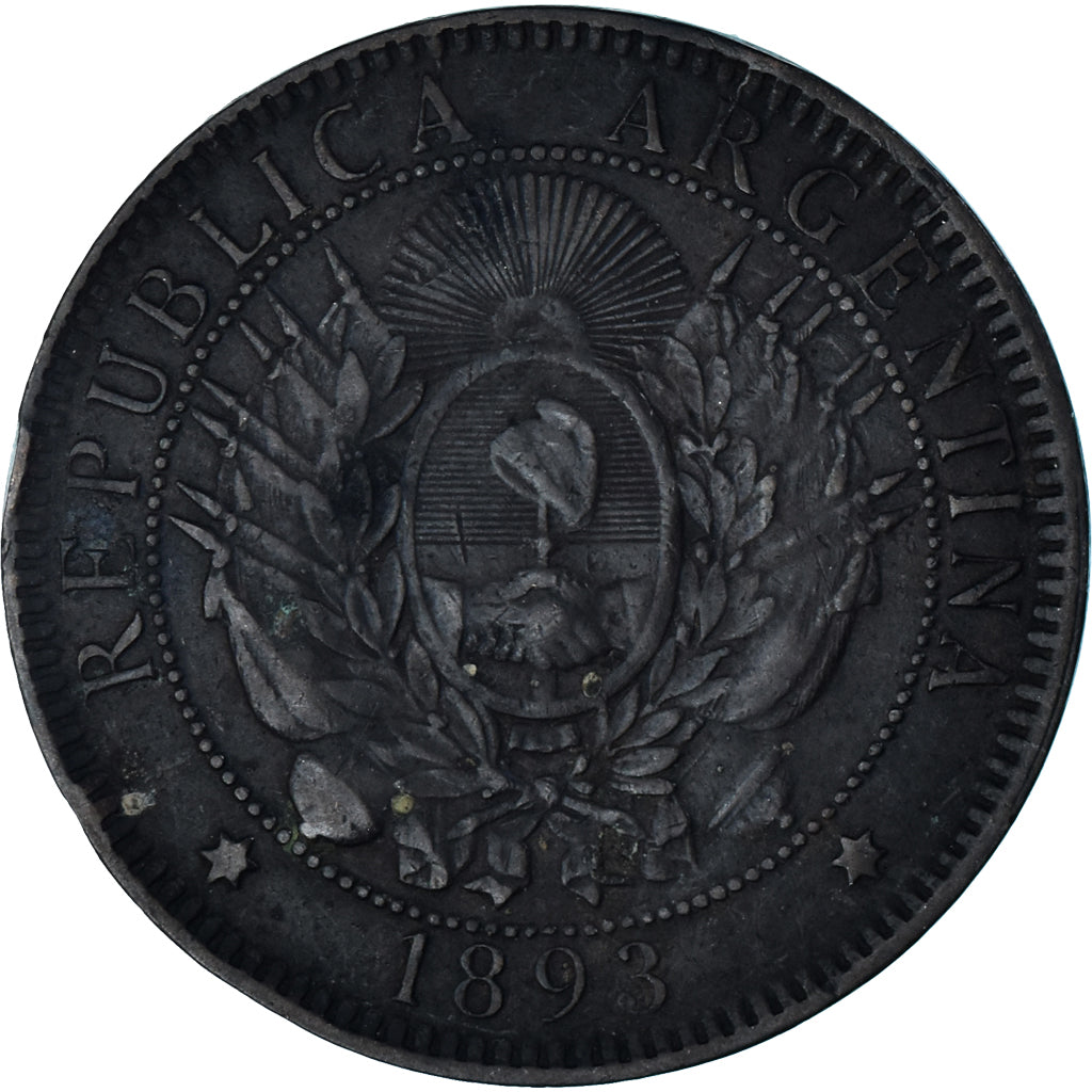 Moneta, Argentina, 2 Centavos, 1893