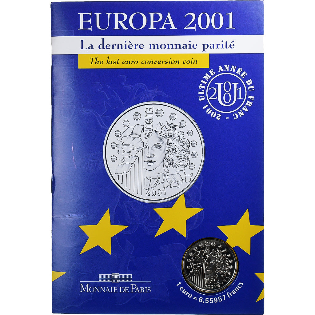 Frankreich, 6.55957 Francs, Europa, 2001, MDP, BU, Silber, STGL
