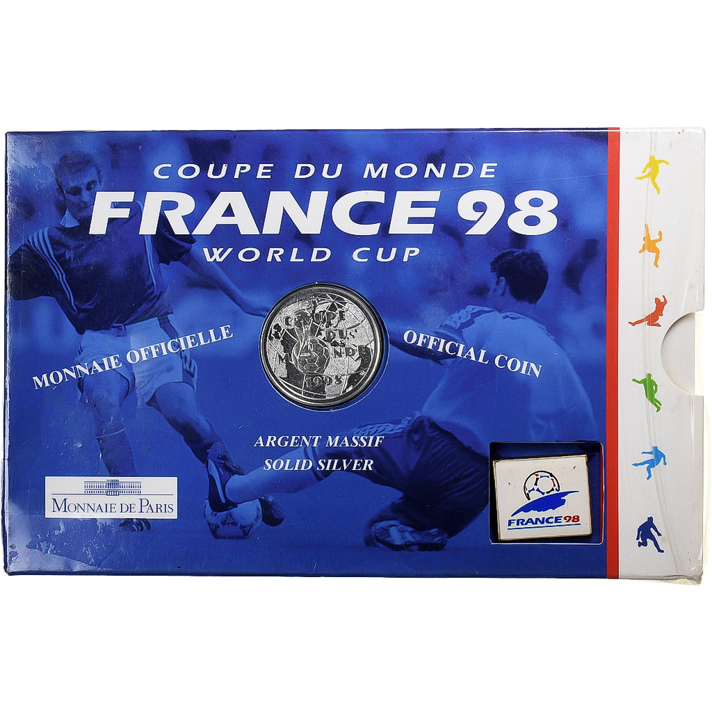 Francja, 1 Franc + Token, Coupe du Monde 1998, 1997, MDP, Srebro, MS(65-70)