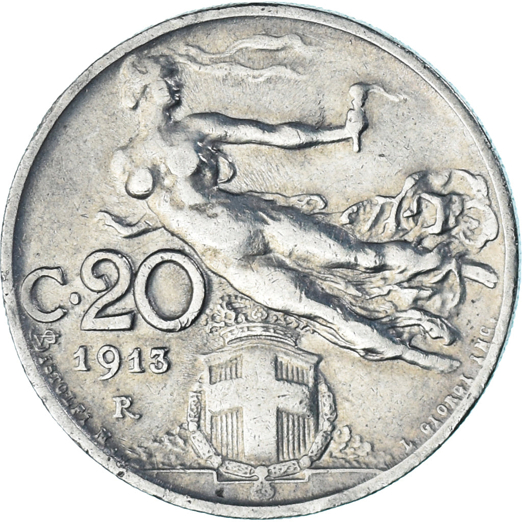 Moneda, Italia, 20 Centesimi, 1913