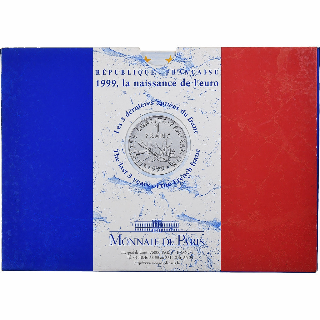 France, Coffret 1 c. à 20 frs., 1999, MDP, BU, MS(65-70)