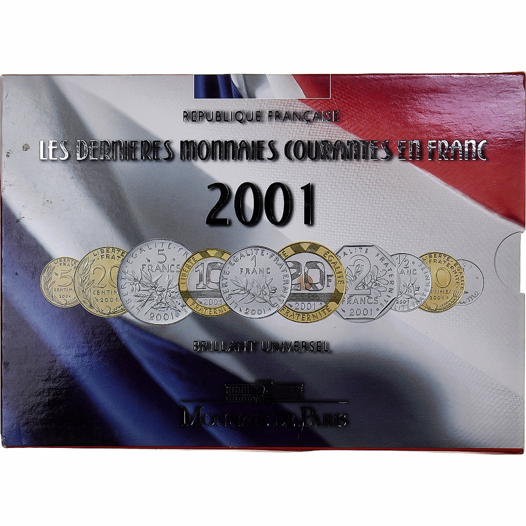 França, Coffret 1 c. à 20 frs., 2001, MDP, BU, N/D, MS(65-70)