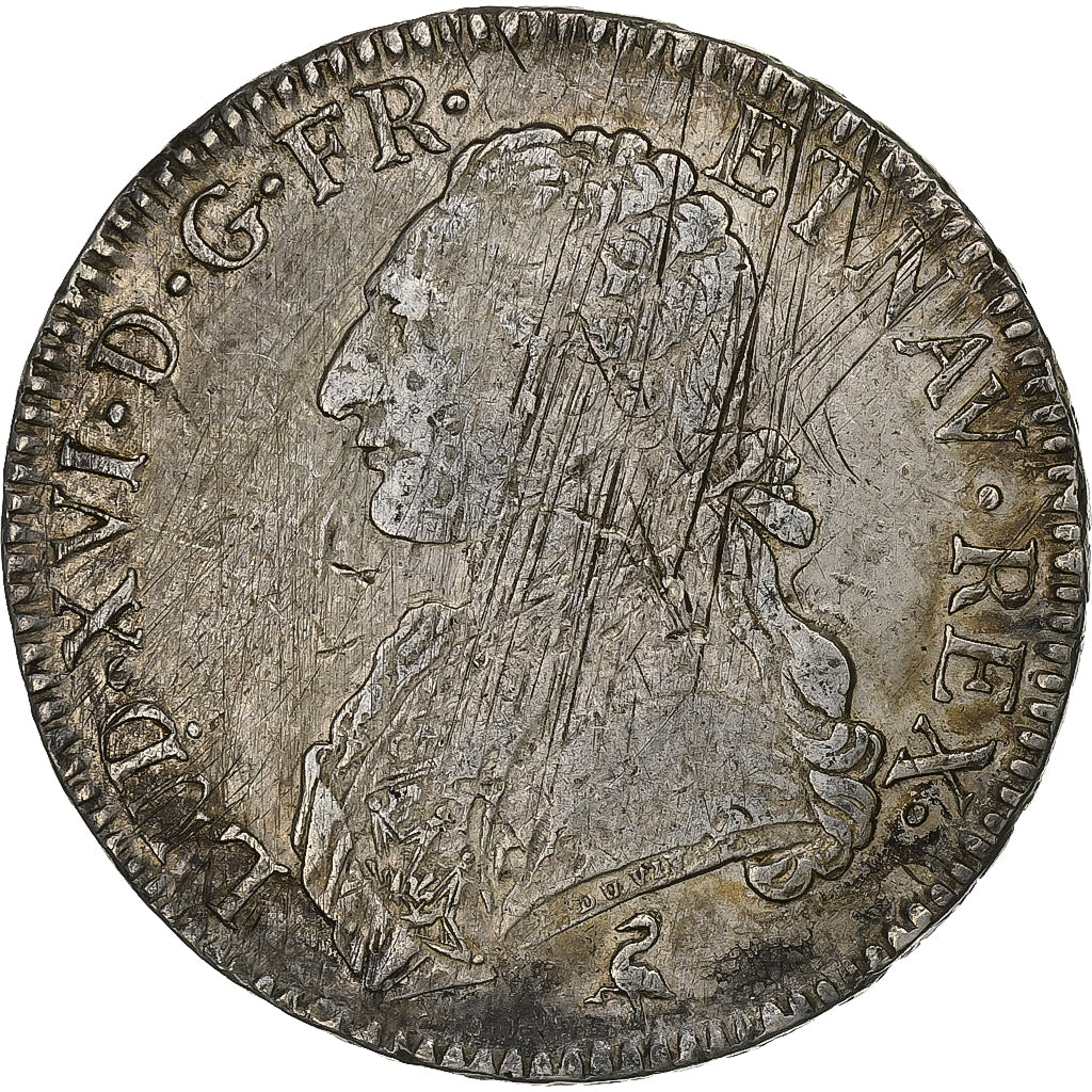 France, Louis XVI, Ecu aux branches d'olivier, 1789, Paris, 2nd semester