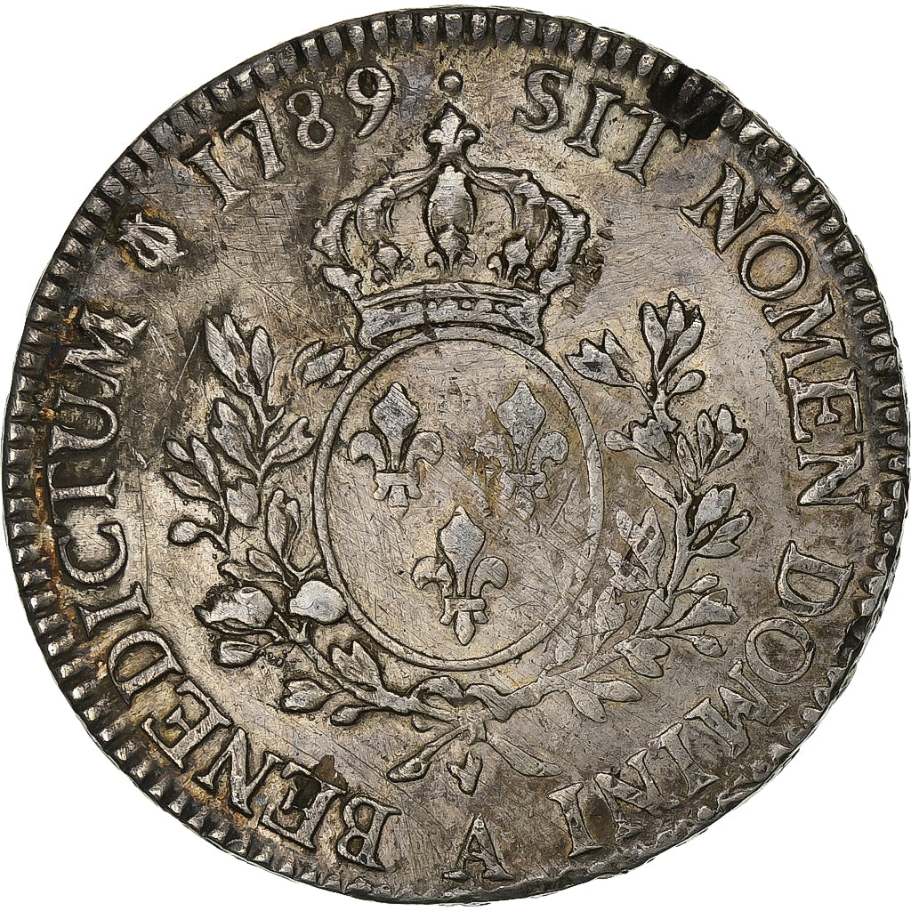 France, Louis XVI, Ecu aux branches d'olivier, 1789, Paris, 2nd semester