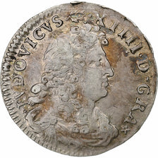 France, Louis XIV, 4 Sols des Traitants, 1676, Paris, Argent, TTB
