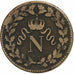 Frankreich, Napoleon I, Decime, 1815, Strasbourg, Bronze, S+