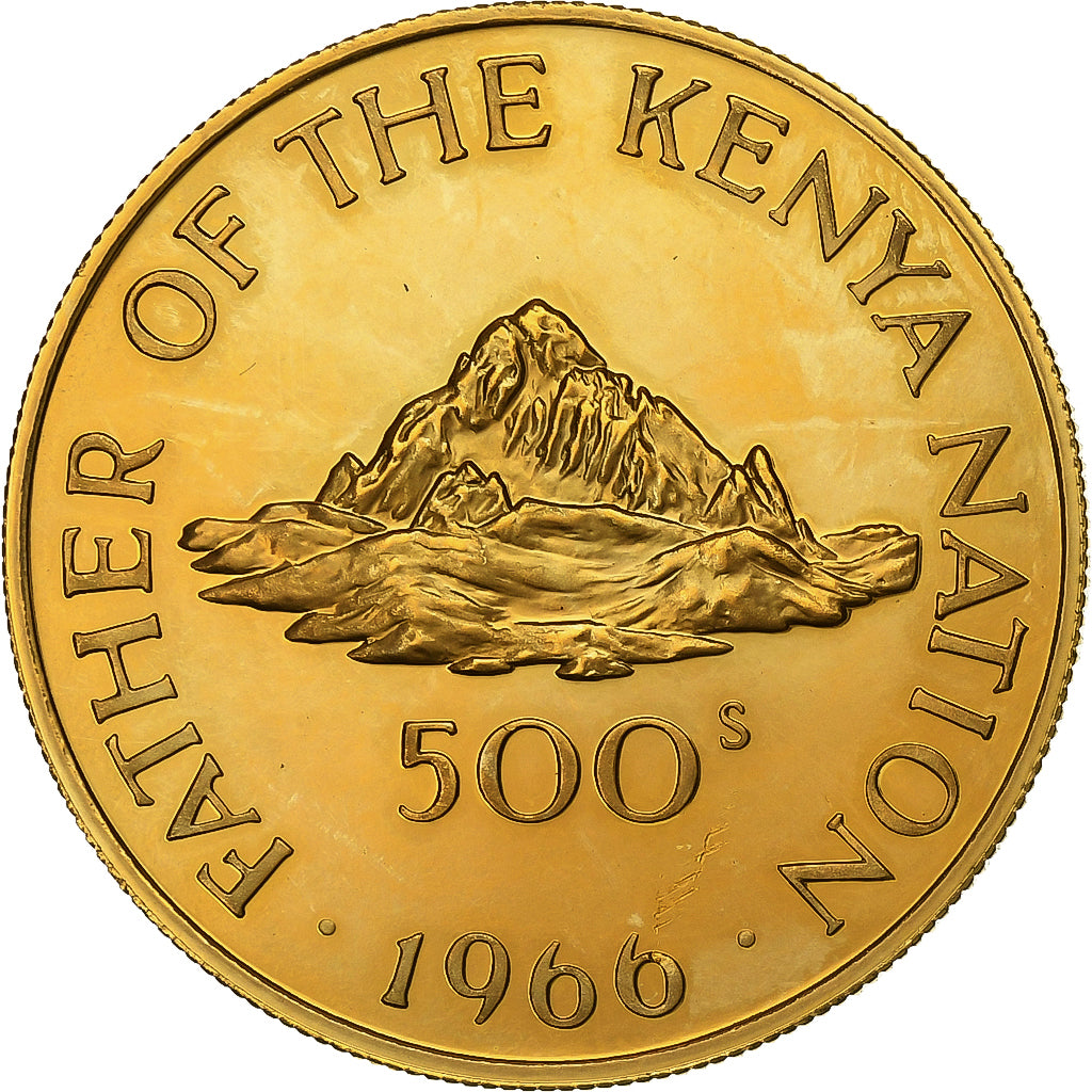 Kenya, 500 Shillings, Mzee Jomo Kenyatta, 1966, London, Proof, Gold, MS(60-62)