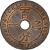 Indochina Francesa, 1 Centième, 1922, Poissy, Bronze, AU(55-58)