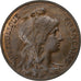 Frankrijk, 10 Centimes, Daniel-Dupuis, 1908, Paris, Bronzen, UNC-