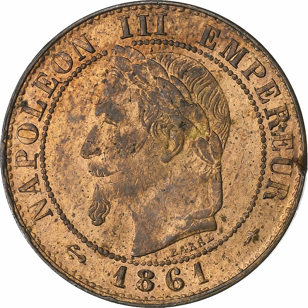 Frankrijk, Napoleon III, 1 Centime, 1861, Paris, Bronzen, PR