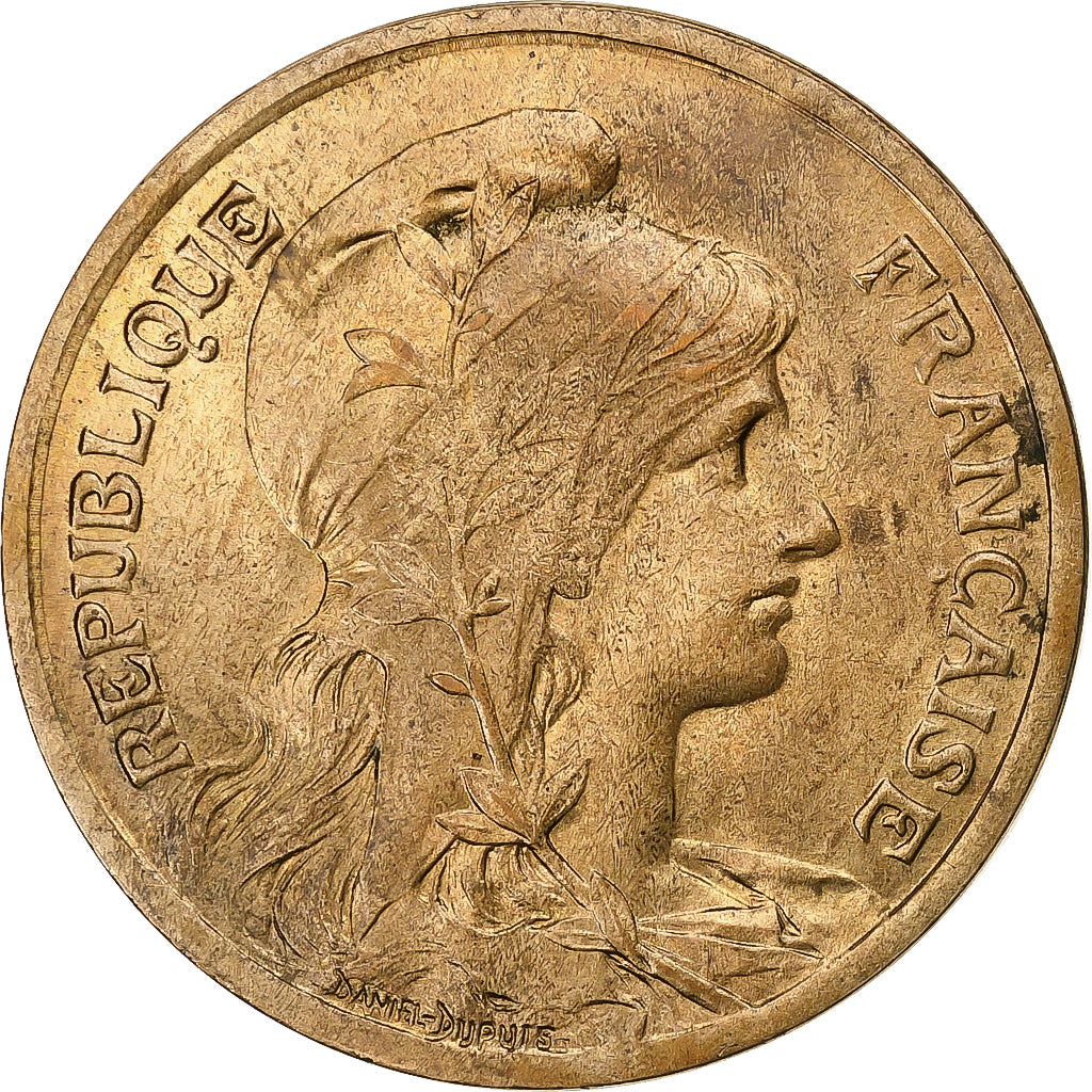 Francia, 10 Centimes, Daniel-Dupuis, 1916, Paris, Bronce, EBC