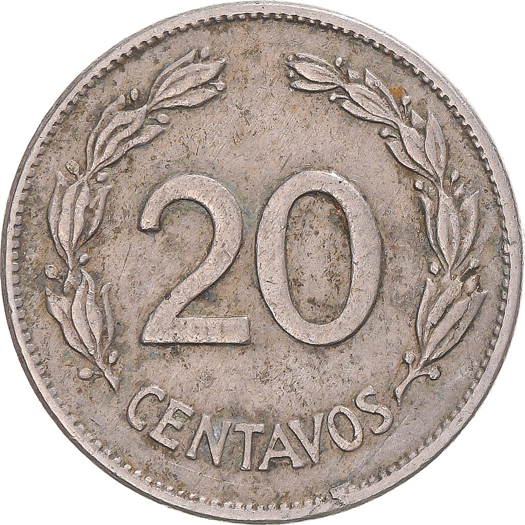 Monnaie, Équateur, 20 Centavos, 1946