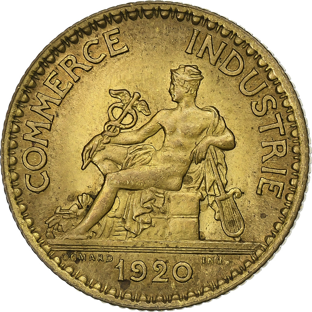 France, 1 Franc, Chambre de commerce, 1920, Paris, Cupro-Aluminium, EF(40-45)