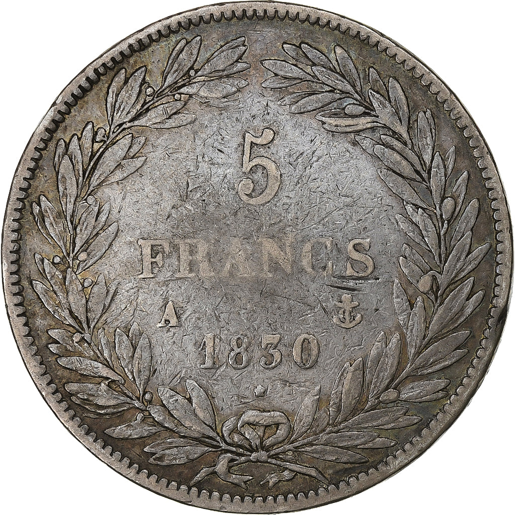 France, Louis-Philippe Ier, 5 Francs, 1830, Paris, Argent, TB+, Gadoury:675