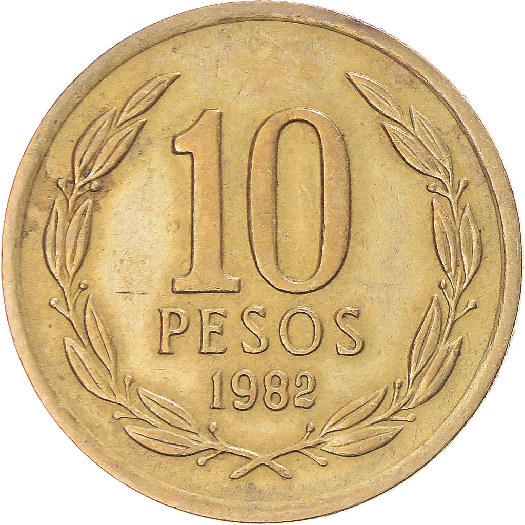 Coin, Chile, 10 Pesos, 1982