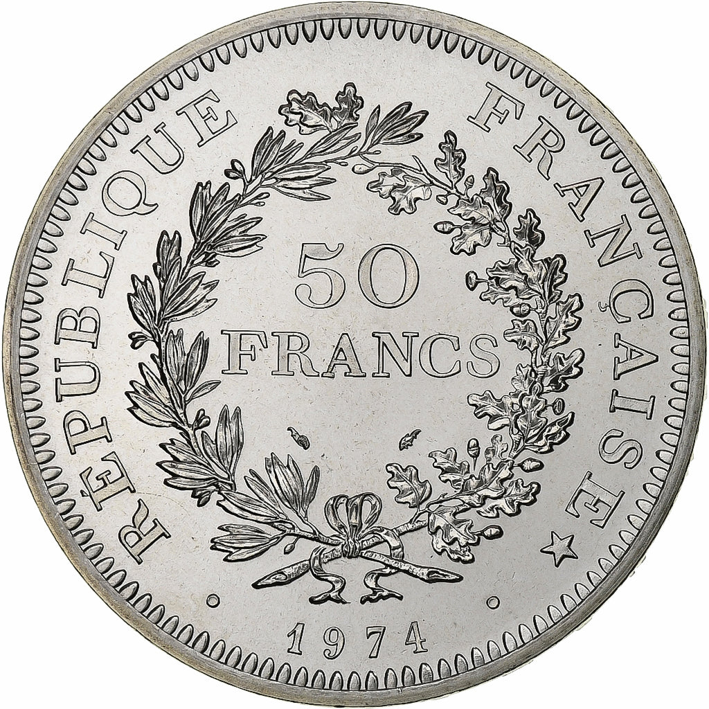 Francia, 50 Francs, Hercule, 1974, MDP, série FDC, Plata, FDC