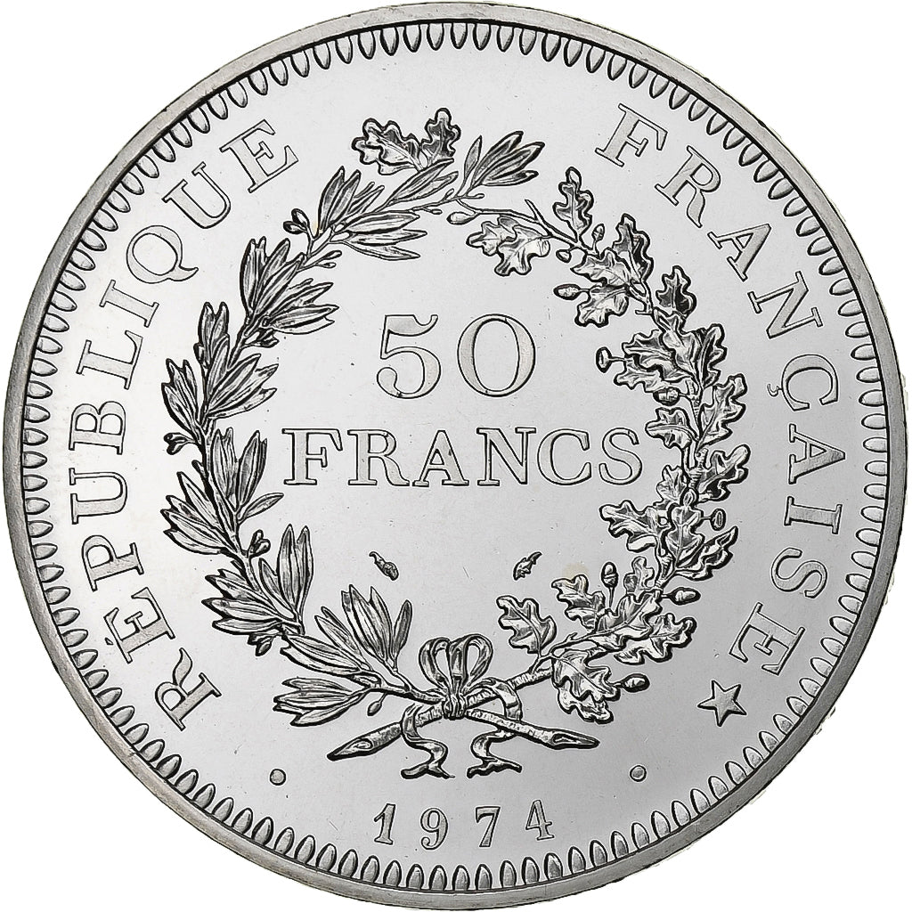 France, 50 Francs, Hercule, 1974, MDP, série FDC, Silver, MS(65-70)