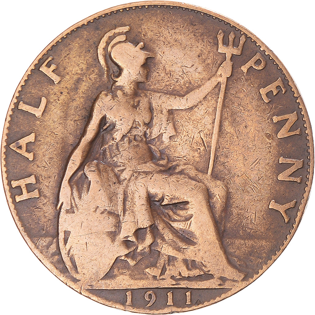 Moeda, Grã-Bretanha, 1/2 Penny, 1911