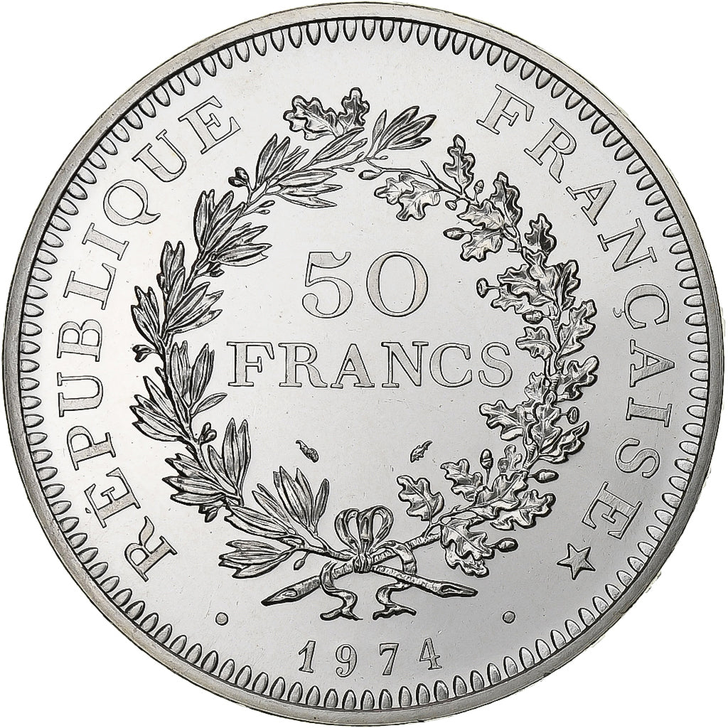 France, 50 Francs, Hercule, 1974, MDP, série FDC, Silver, MS(65-70)