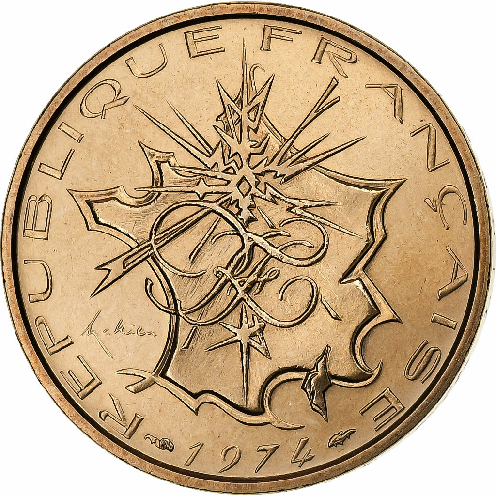 Frankreich, 10 Francs, Mathieu, 1974, MDP, série FDC, Cupro-aluminium-nickel