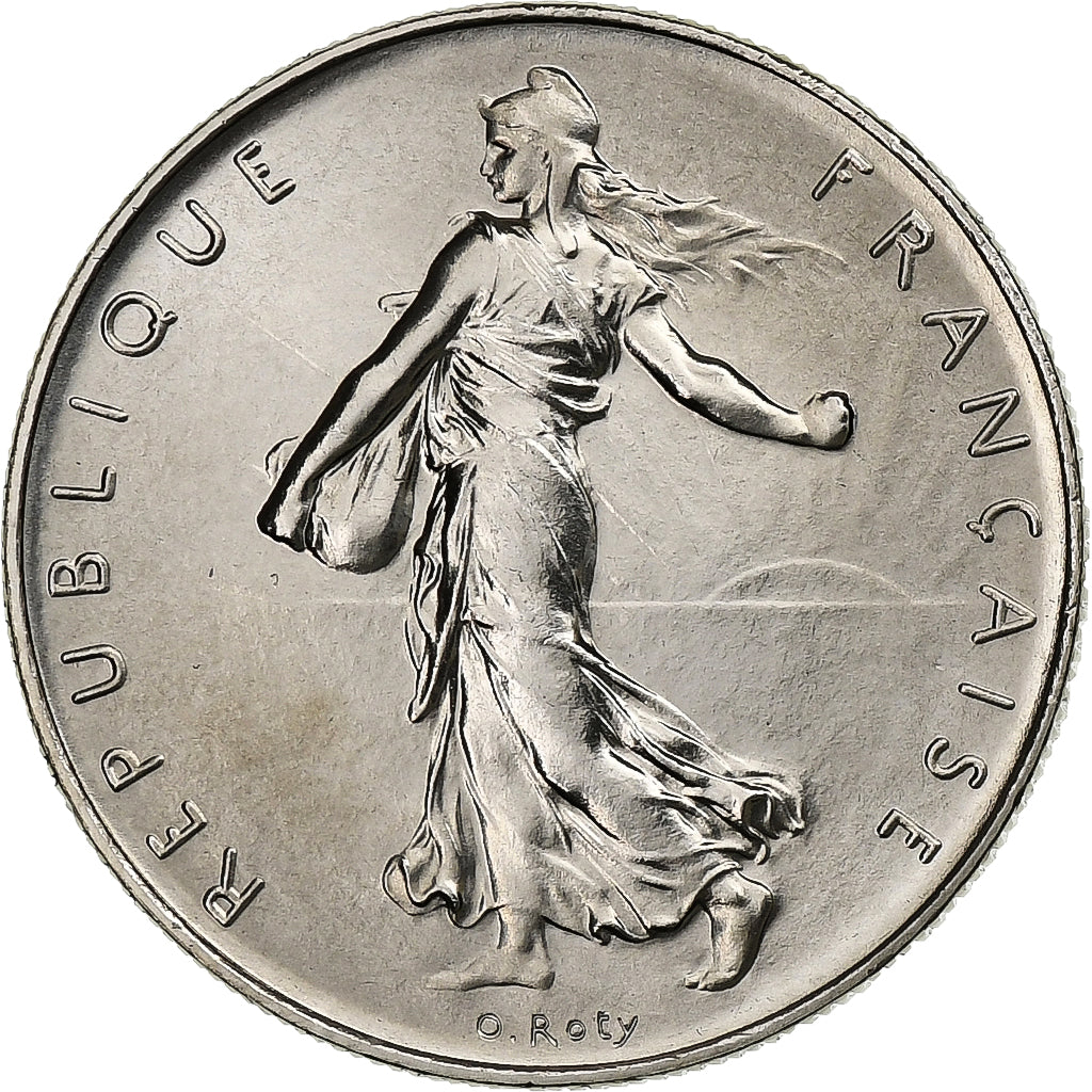 Francja, 1 Franc, Semeuse, 1974, MDP, série FDC, Nikiel, MS(65-70)