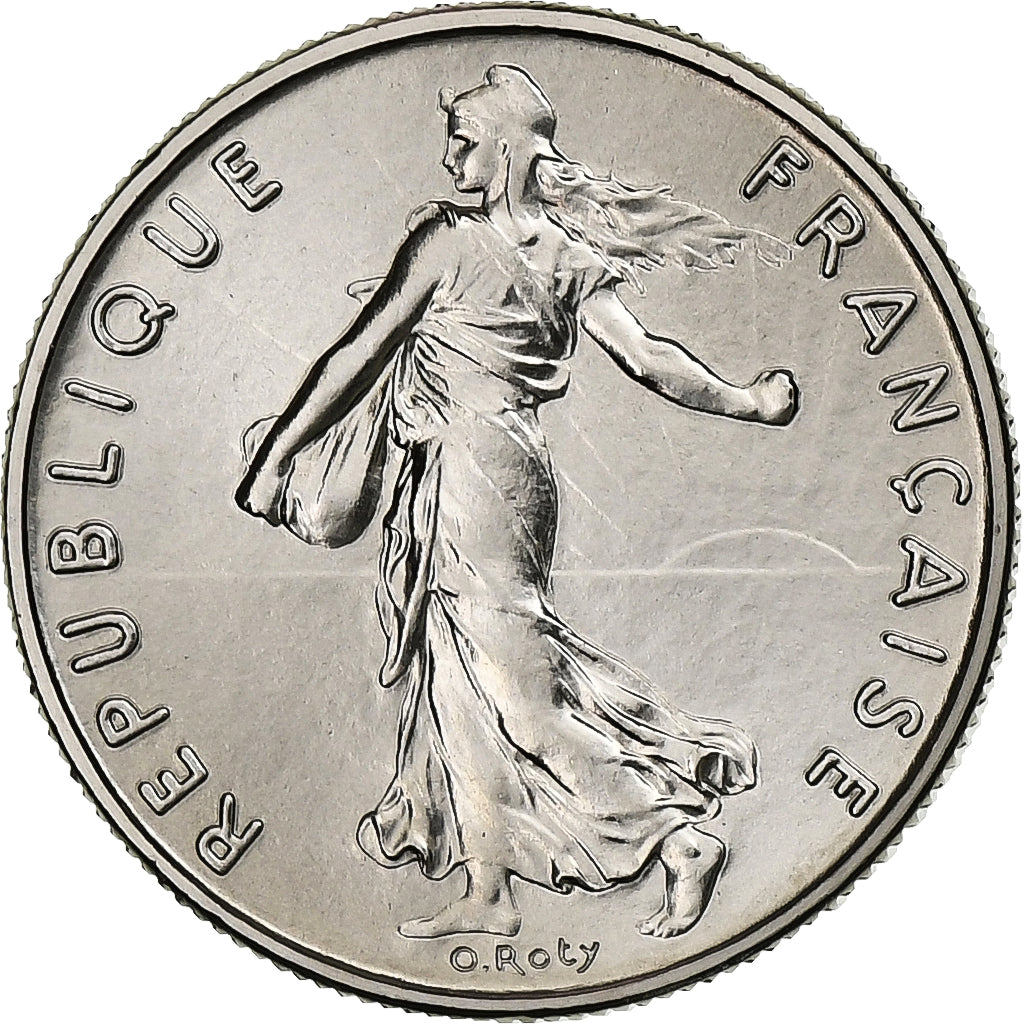 Frankreich, 1/2 Franc, Semeuse, 1974, MDP, série FDC, Nickel, STGL