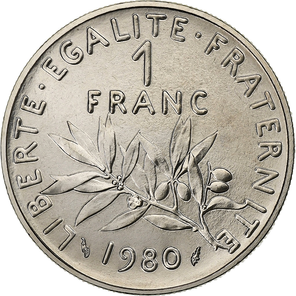 France, 1 Franc, Semeuse, 1980, MDP, série FDC, Nickel, FDC