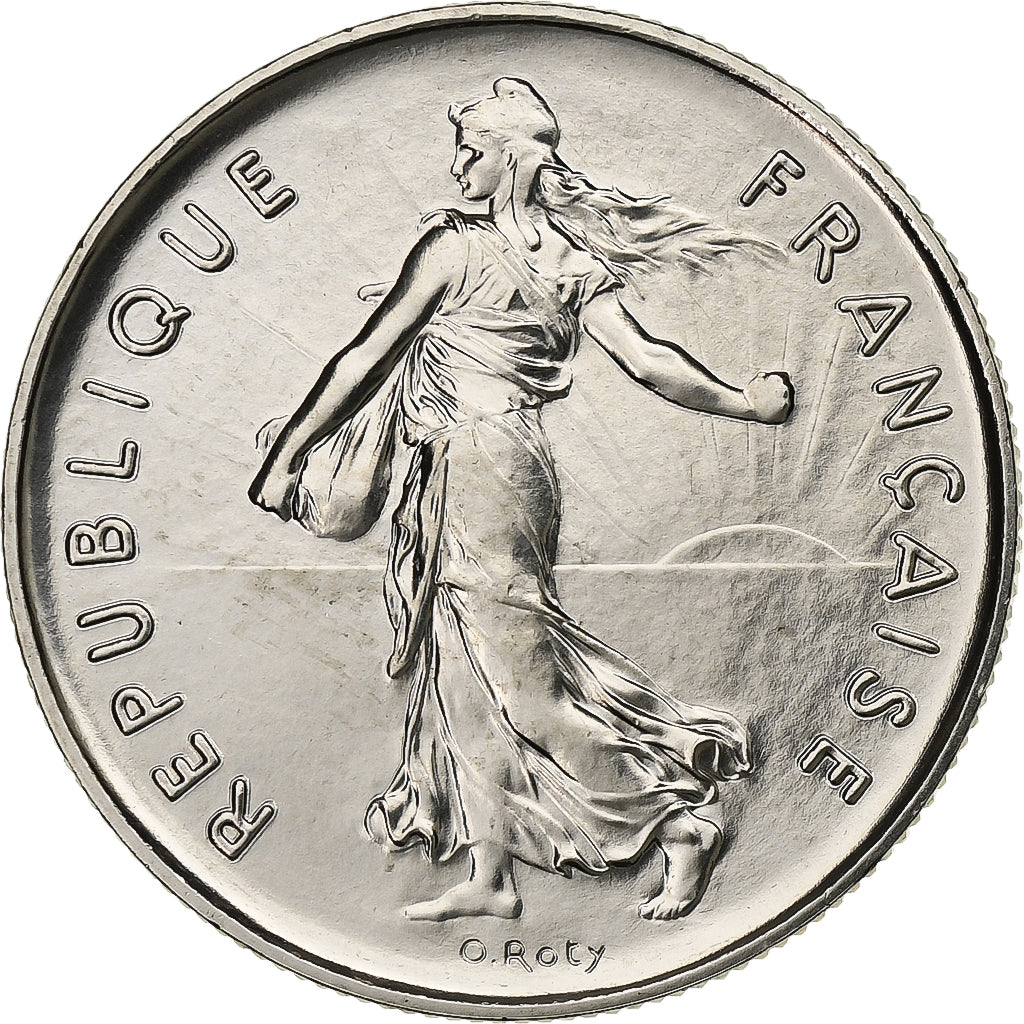 Francia, 5 Francs, Semeuse, 1980, MDP, série FDC, Cobre - níquel chapado en