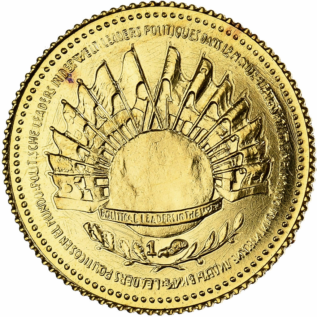 France, Medal, Charles de Gaulle, 1981, MDP, Gold, MS(63)