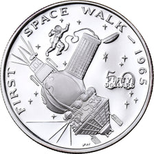 Îles Marschall, 50 Dollars, First Space Walk, 1989, Sunshine Mint, BE, Argent