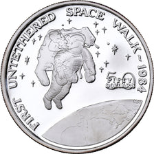 Marshall Islands, 50 Dollars, First Untethered Space Walk, 1989, Sunshine Mint