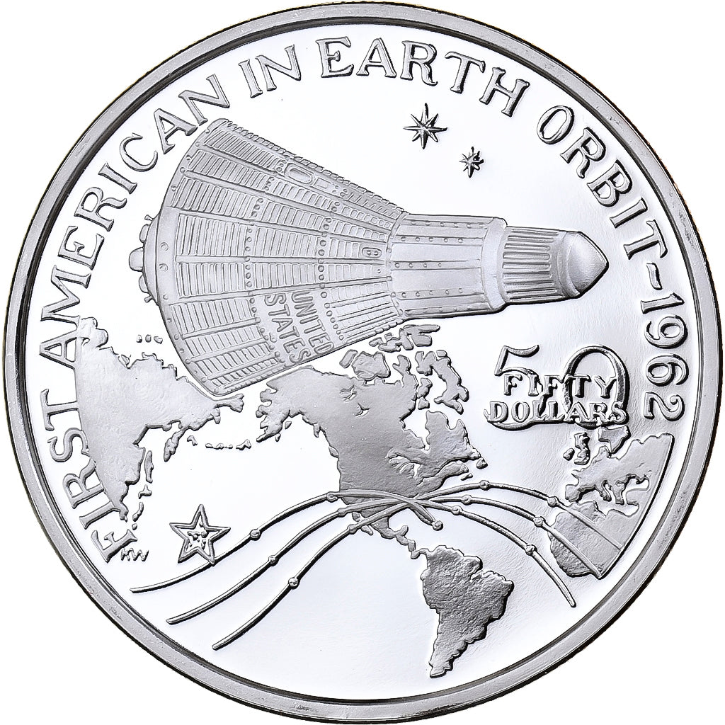 Marshall Islands, 50 Dollars, First American in Earth Orbit, 1989, Sunshine