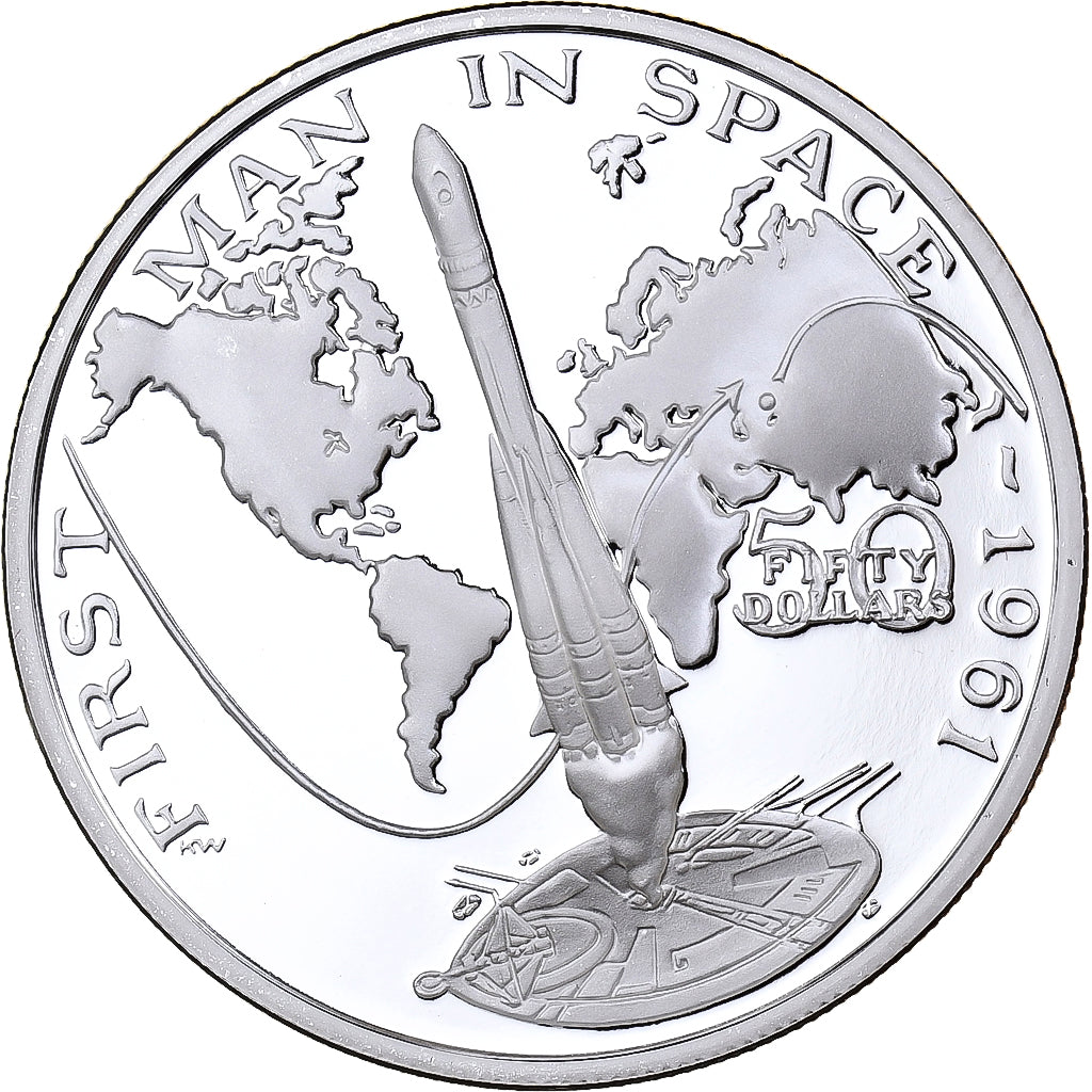 Marshall Islands, 50 Dollars, First Man in Space, 1989, Sunshine Mint, PP