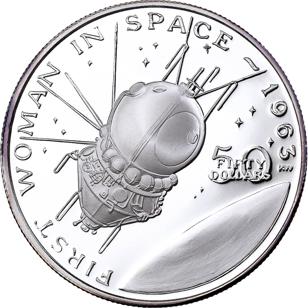 Marshall Islands, 50 Dollars, First Woman in Space, 1989, Sunshine Mint, Proof