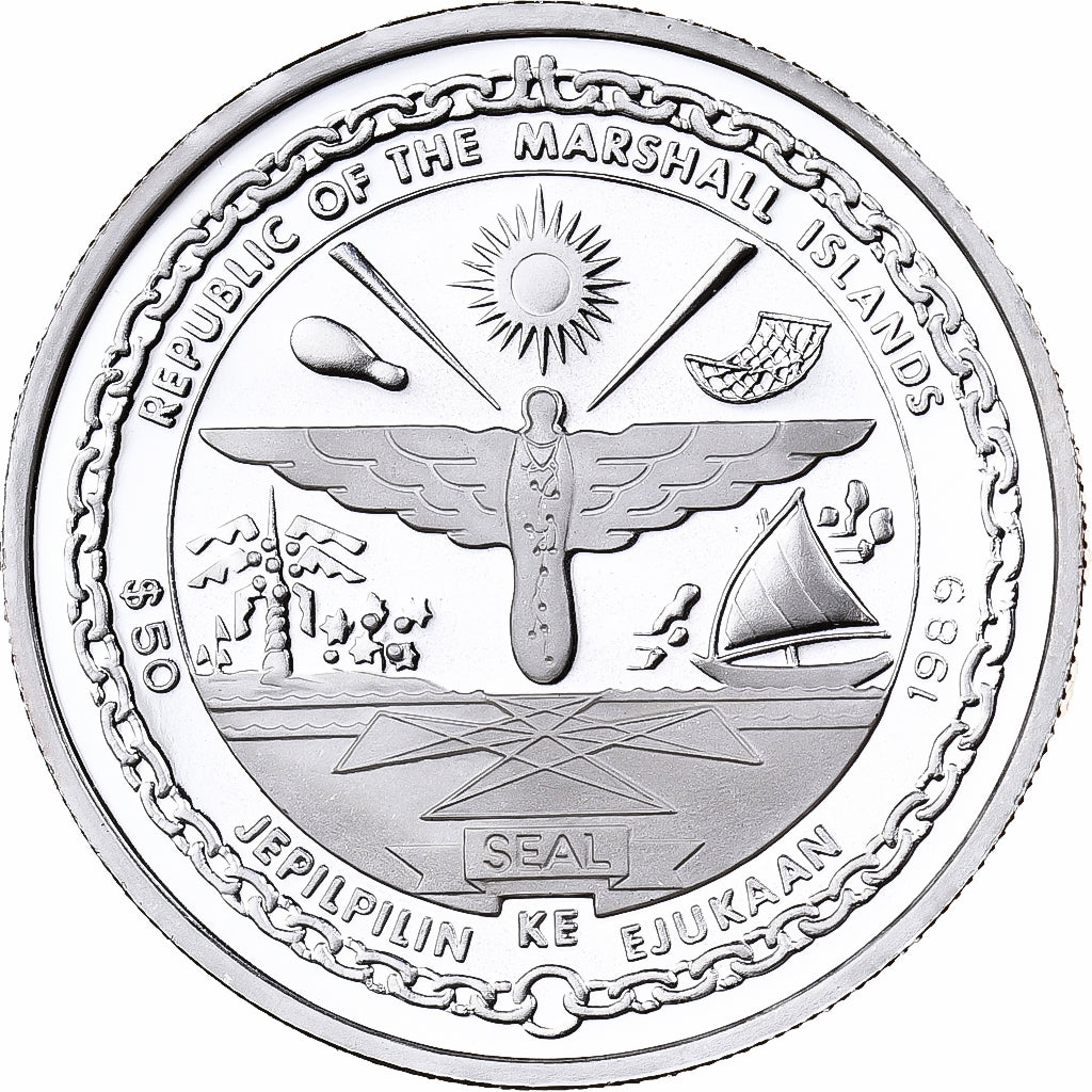 Marshall Islands, 50 Dollars, First Woman in Space, 1989, Sunshine Mint, Proof