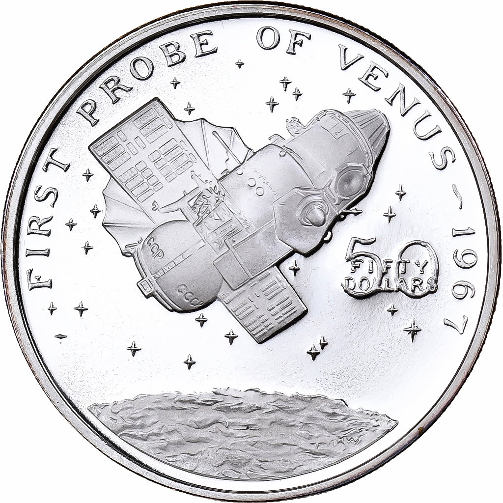 Marshall Islands, 50 Dollars, First Probe of Venus, 1989, Sunshine Mint, Proof