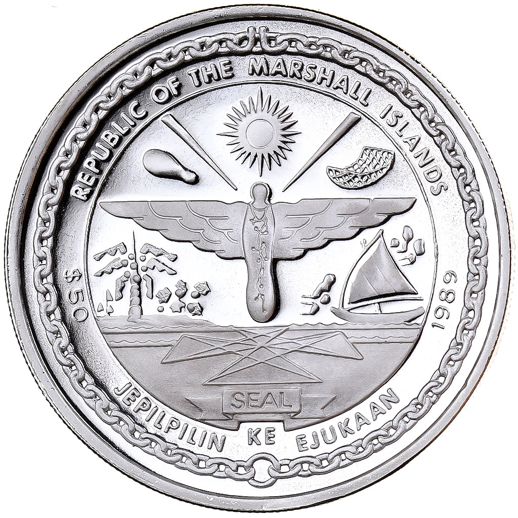 Marshall Islands, 50 Dollars, First Probe of Venus, 1989, Sunshine Mint, Proof