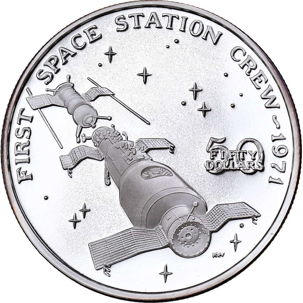 Marshall Islands, 50 Dollars, First Space Station Crew, 1989, Sunshine Mint