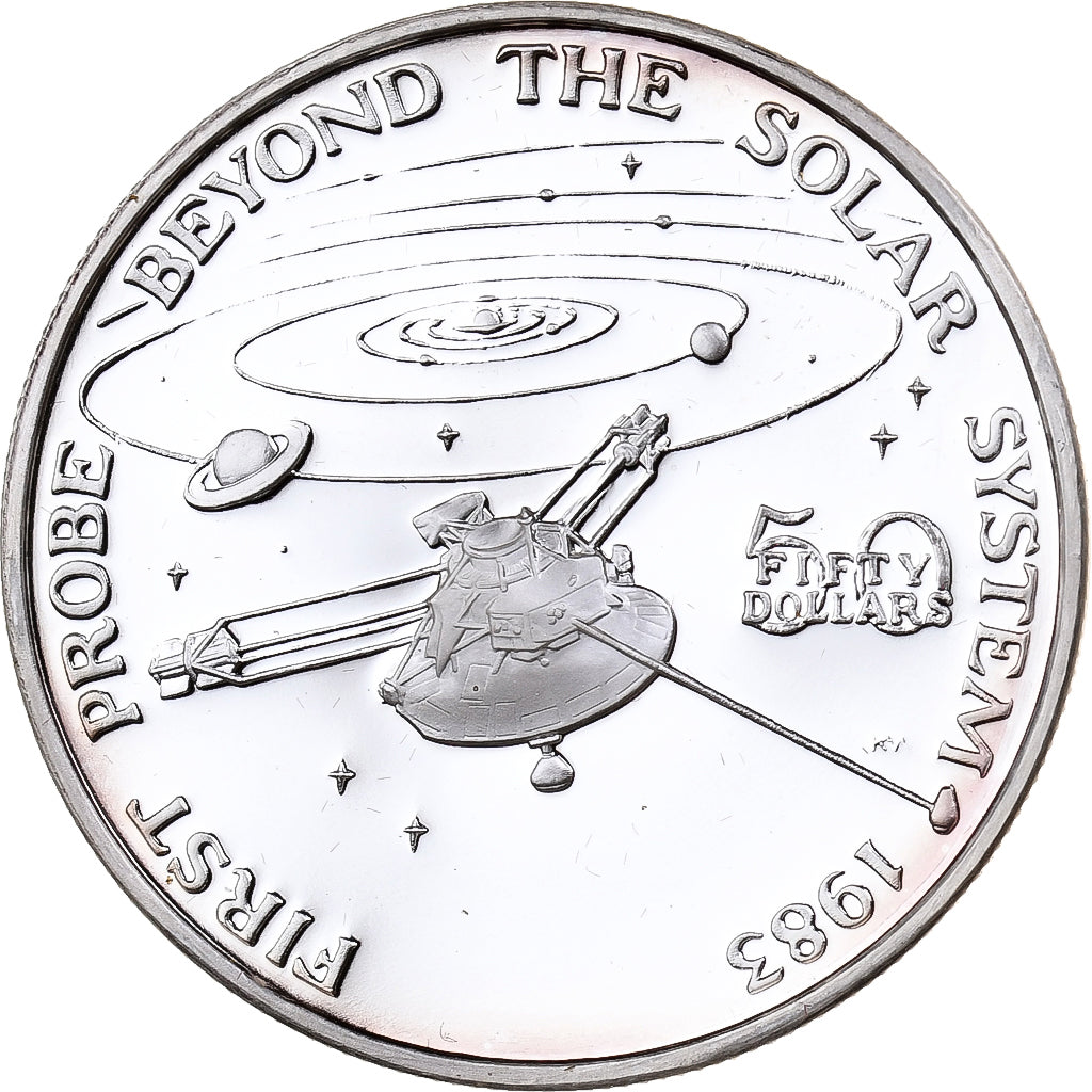 Isole Marshall, 50 Dollars, First Probe Beyond the Solar System, 1989, Sunshine