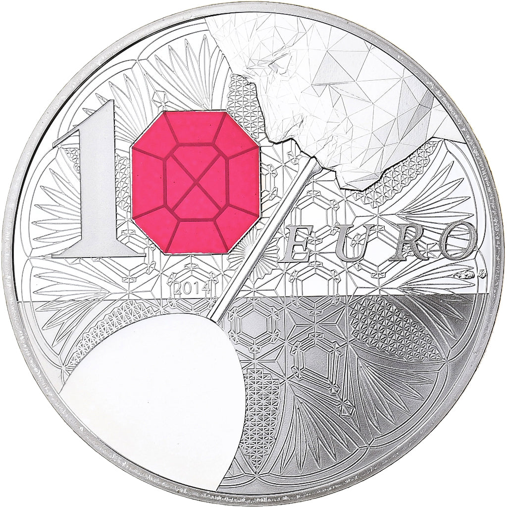 France, 10 Euro, French excellence, Baccarat, Proof, Colorized, 2014, MDP