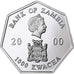 Zambia, Elizabeth II, 1000 Kwacha, 2000, London, Proof, Copper-nickel, MS(65-70)