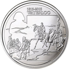 Bélgica, Philippe, 10 Euro, Waterloo, Proof, 2015, Brussels, Prata, MS(65-70)
