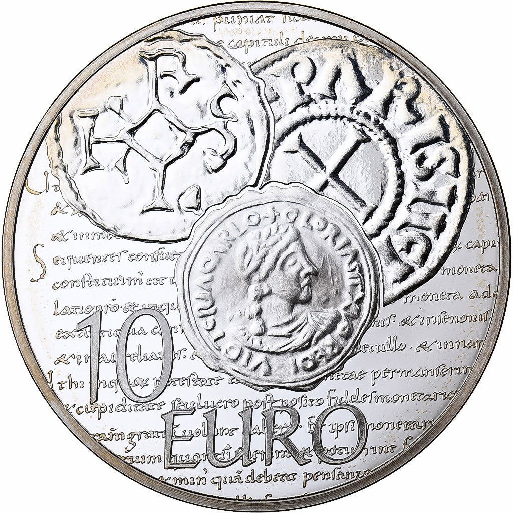 France, 10 Euro, Semeuse, Denier de Charles le Chauve, Proof, 2014, MDP, Silver