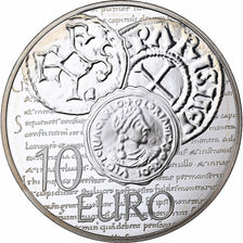 France, 10 Euro, Semeuse, Denier de Charles le Chauve, Proof, 2014, MDP, Silver